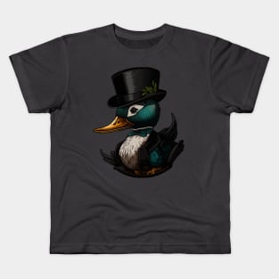 Duck Top Hat Kids T-Shirt